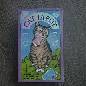 Cat Tarot Card Deck - Purple and Green